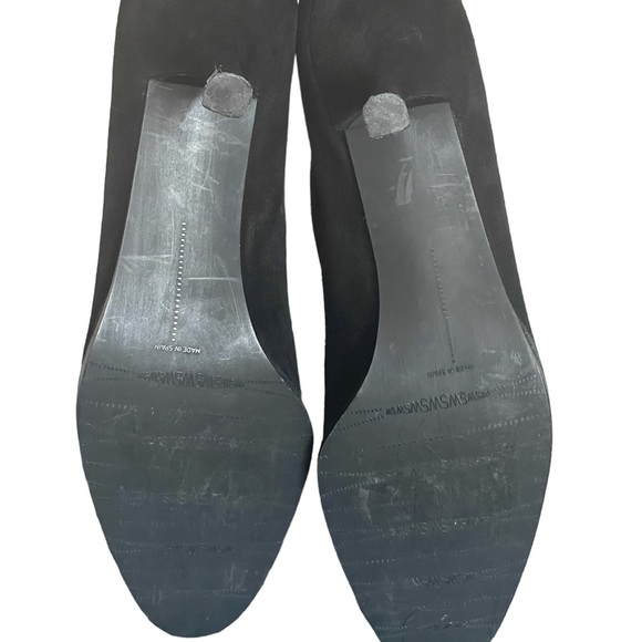 Stuart Weitzman black Suede Slip On Booties size 10 M - Picture 10 of 11